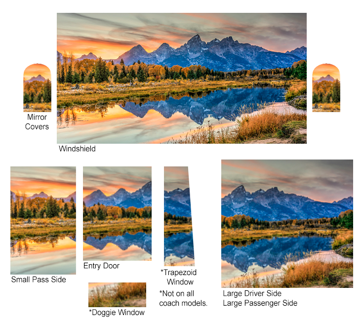 Class A RV Windshield Shade Magne Shade