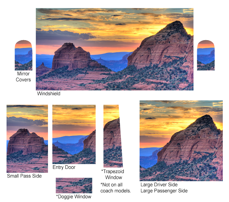 Class A RV Windshield Shade Magne Shade