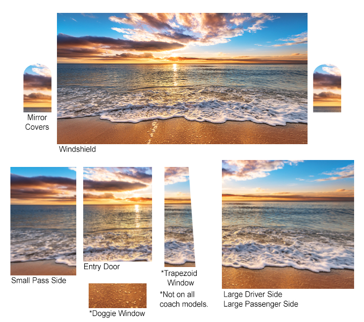 Class A RV Windshield Shade Magne Shade